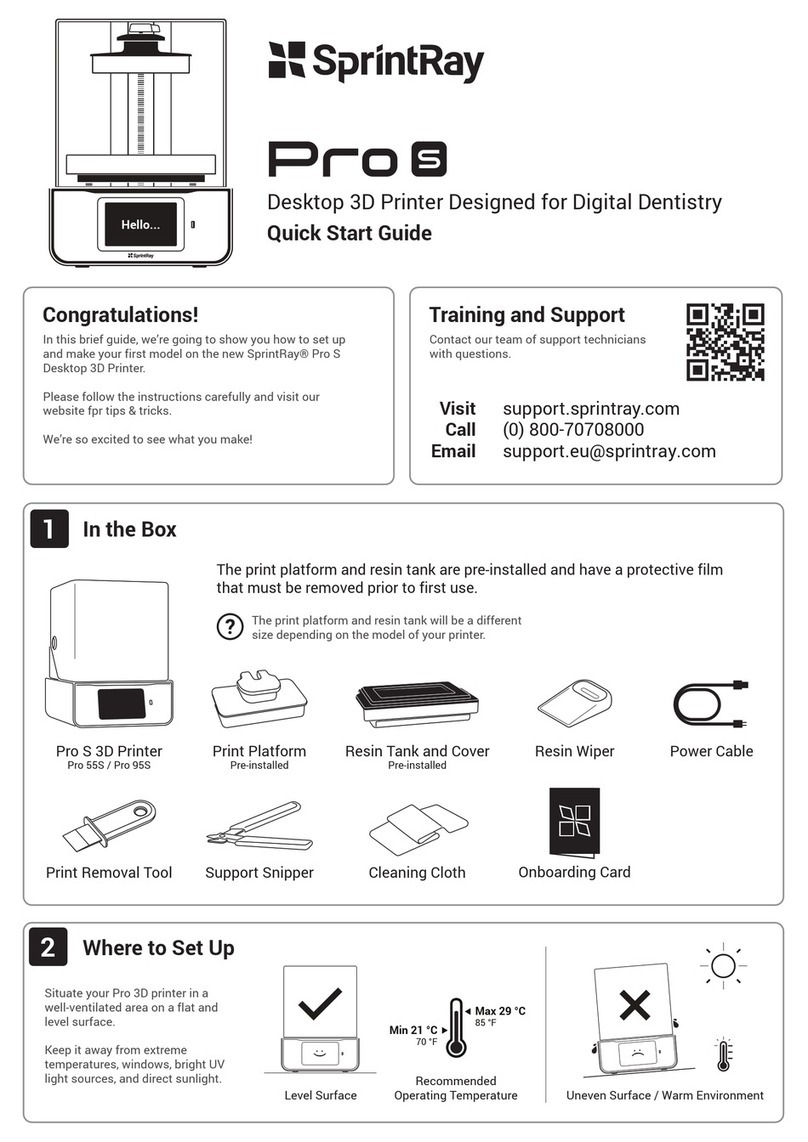 SprintRay Pro S quick start guide