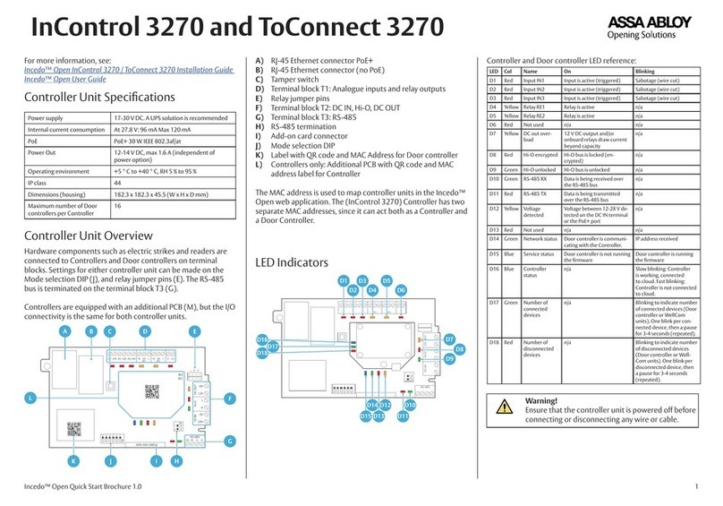 Assa Abloy InControl 3270 installation guide