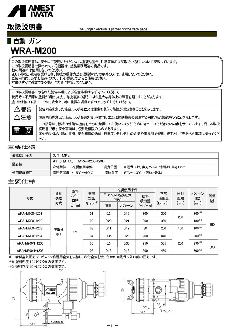 Anest Iwata WRA-M200 User manual Anest Iwata WRA-M200 User manual