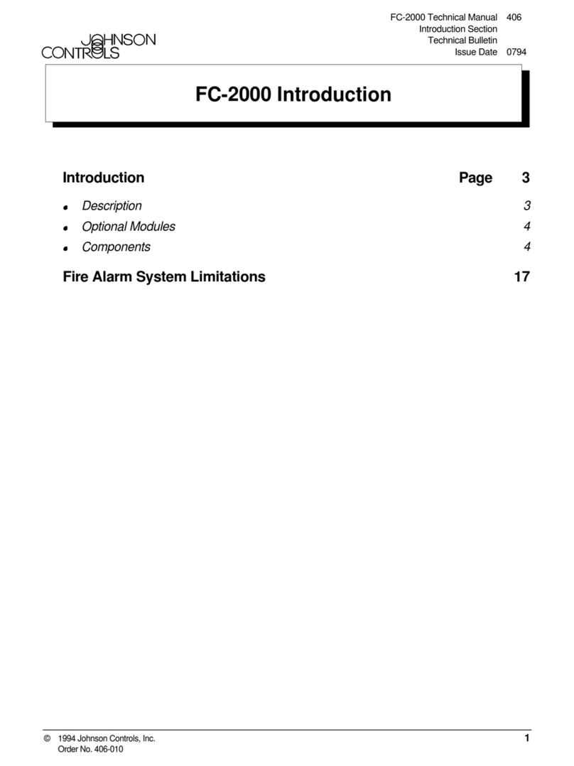 Johnson Controls FC-2000 Reference manual Johnson Controls FC-2000 Reference manual