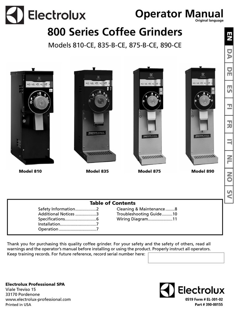 Electrolux 800 Series Operator's manual