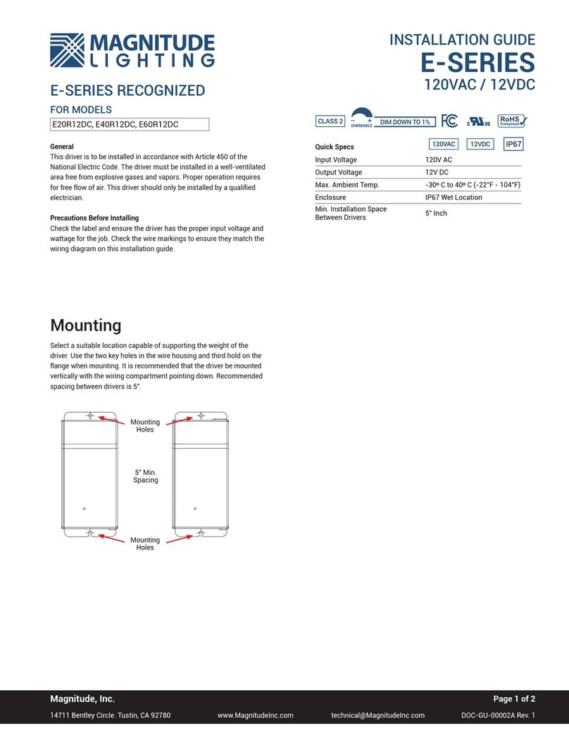 MAGNITUDE LIGHTING E Series installation guide