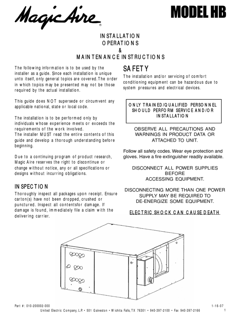 Magic Aire HB Series Installation & operation manual