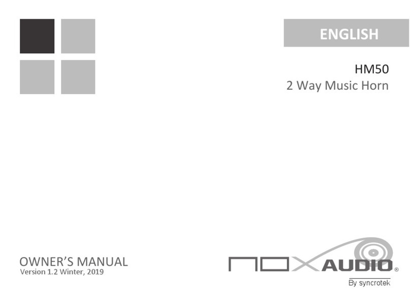 syncrotek Noxaudio HM50 owner's manual