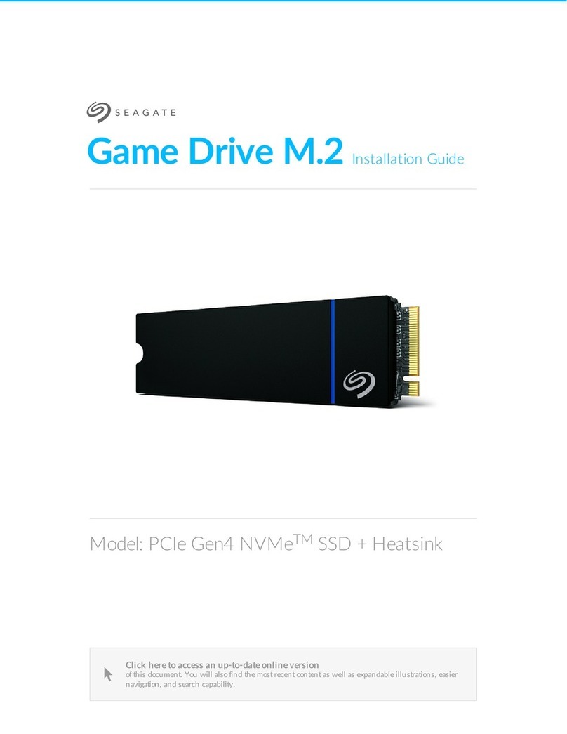 Seagate PCIe Gen4 NVMe SSD + Heatsink Game Drive M.2 User manual