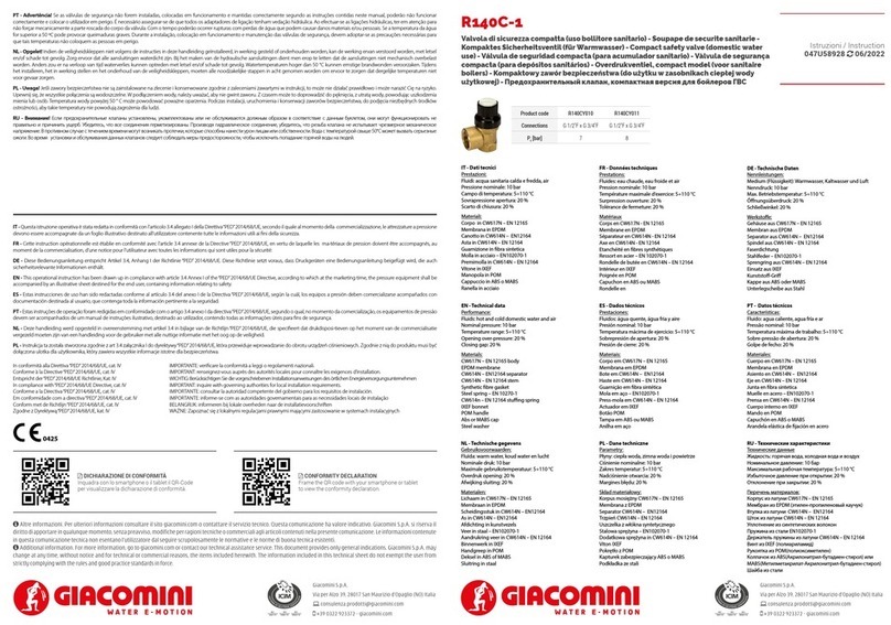 Giacomini R140C-1 instructions