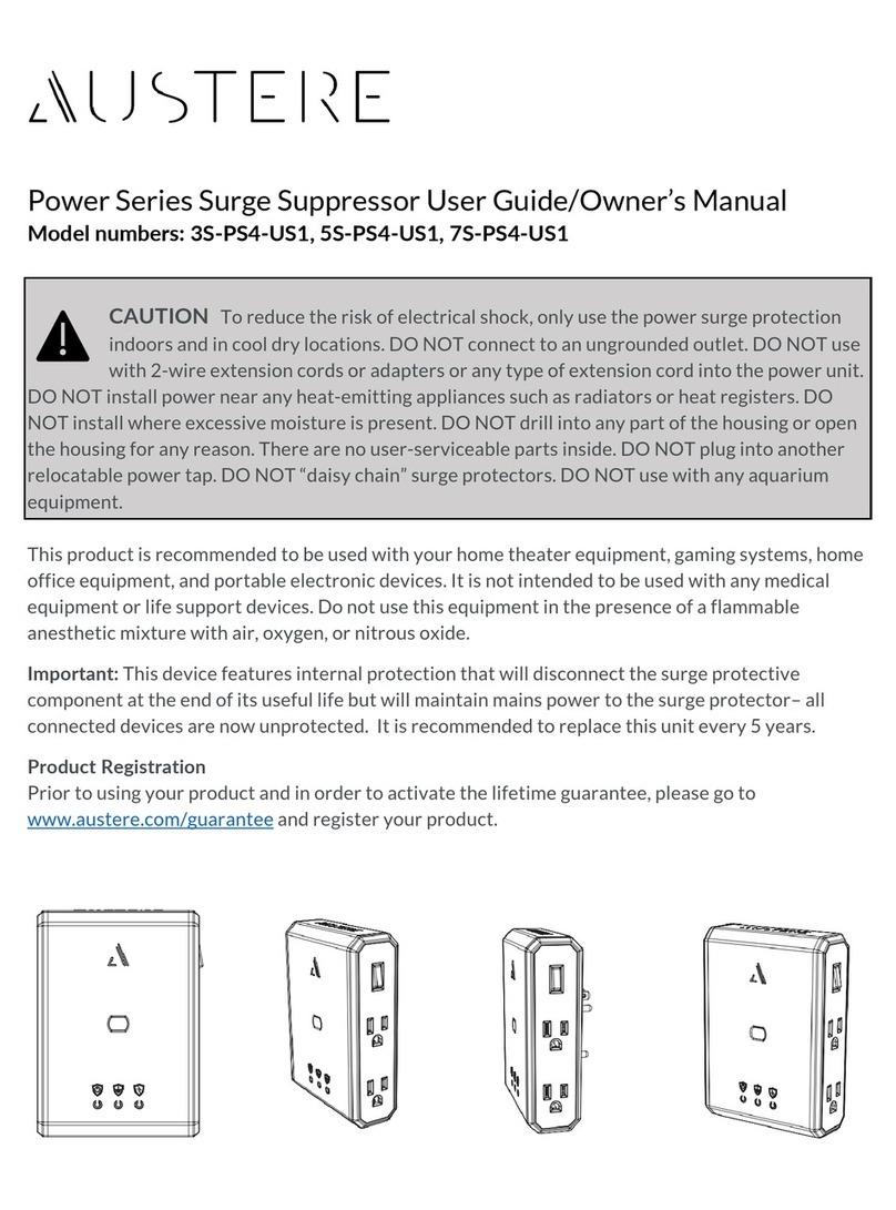 Austere Power Series User guide & owners manual