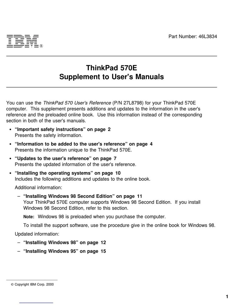 IBM ThinkPad 570E User manual