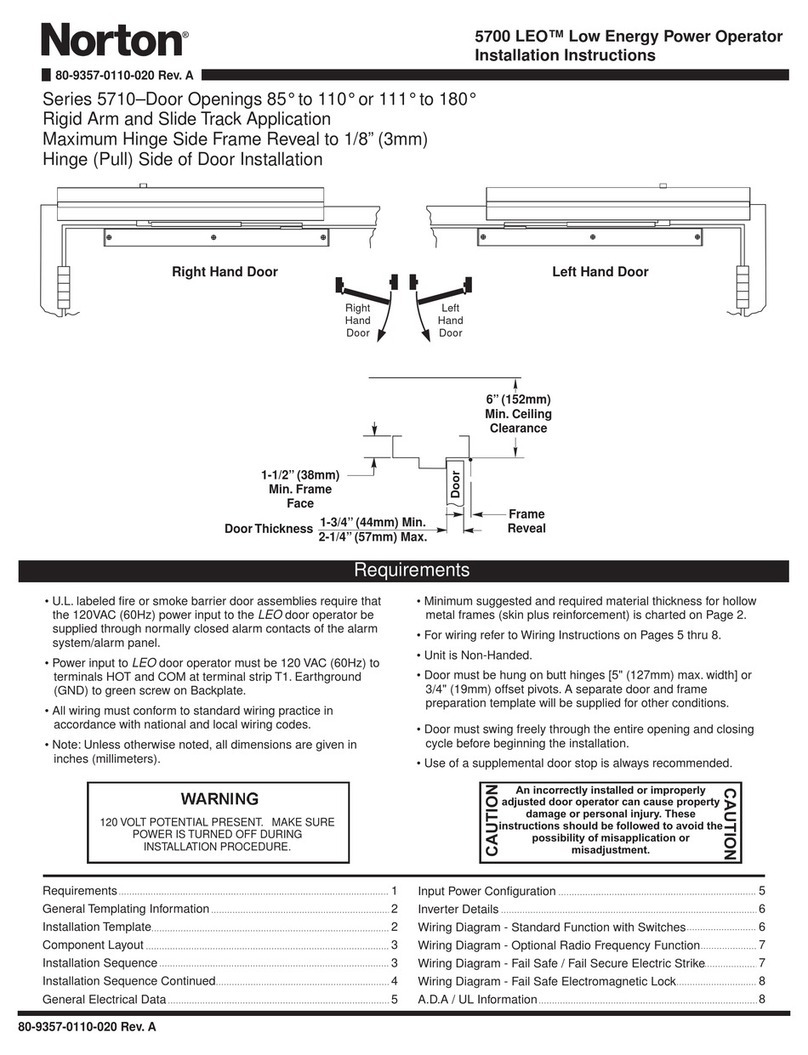 Norton LEO 5710 Series installation instructions
