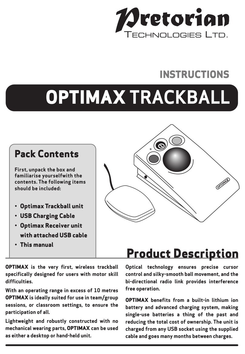 Pretorian OPTIMAX TRACKBALL User manual