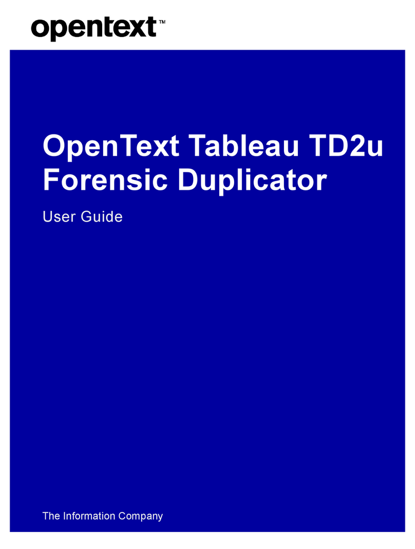 OPENTEXT Tableau Forensic TD2u User manual