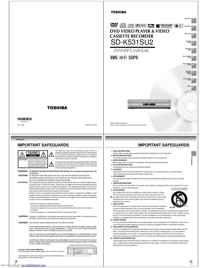 Toshiba SD-K531SU2 User manual