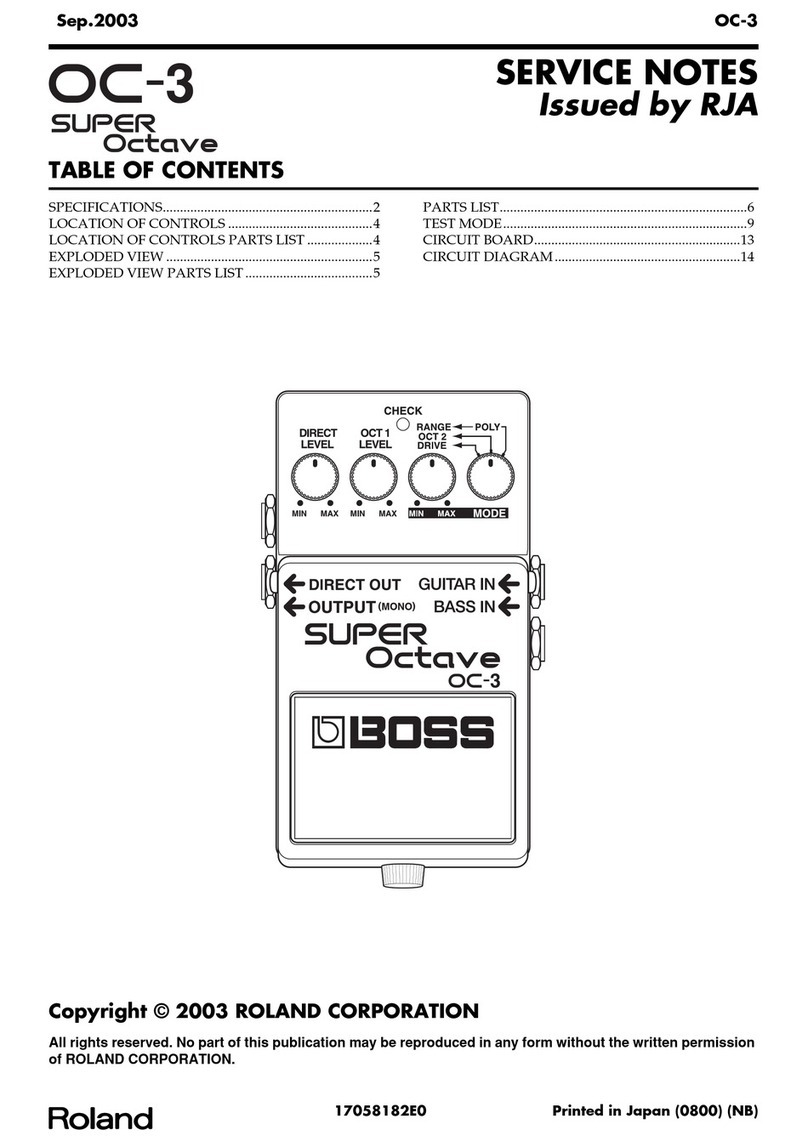 Roland SUPER Octave OC-3 Operating and maintenance manual