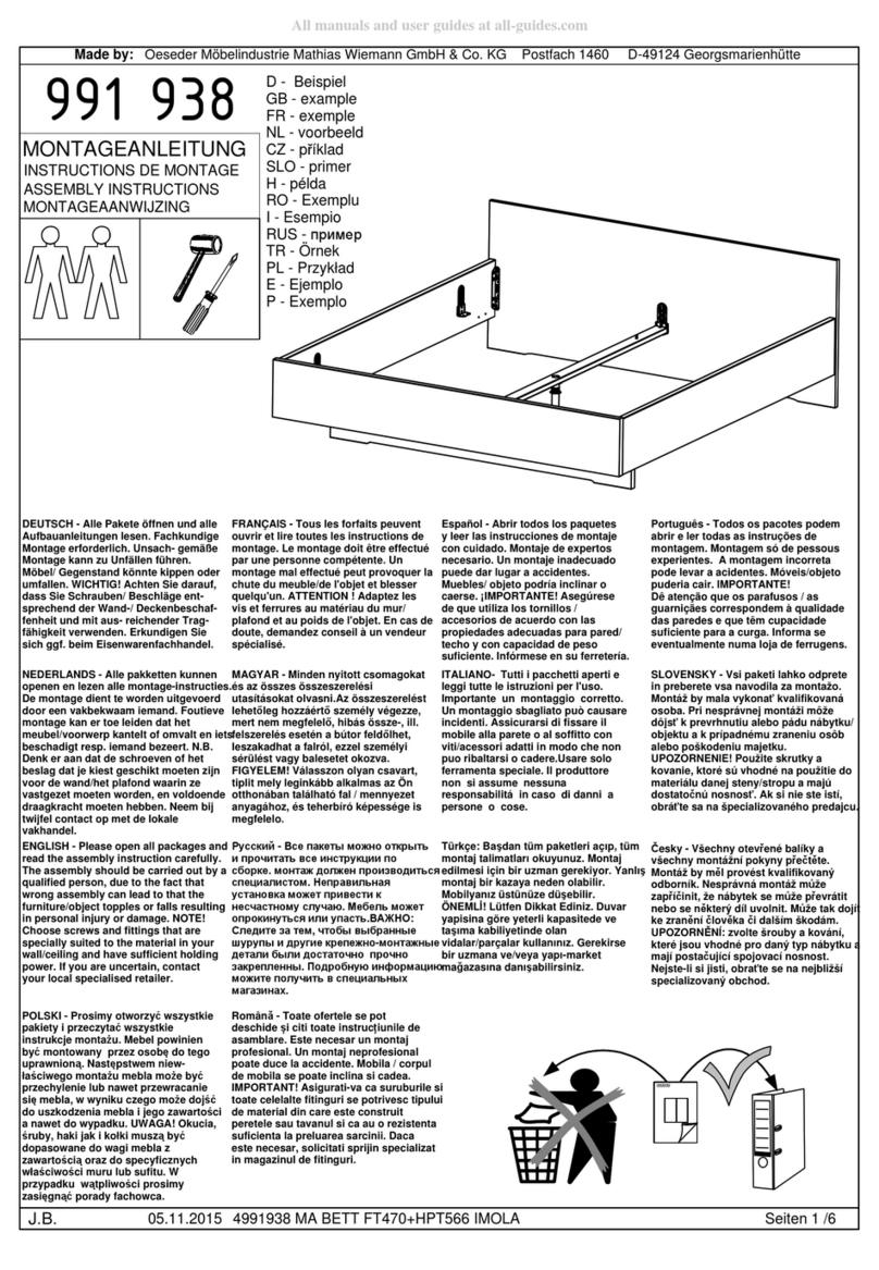 Oeseder Möbelindustrie 991 938 Assembly instructions