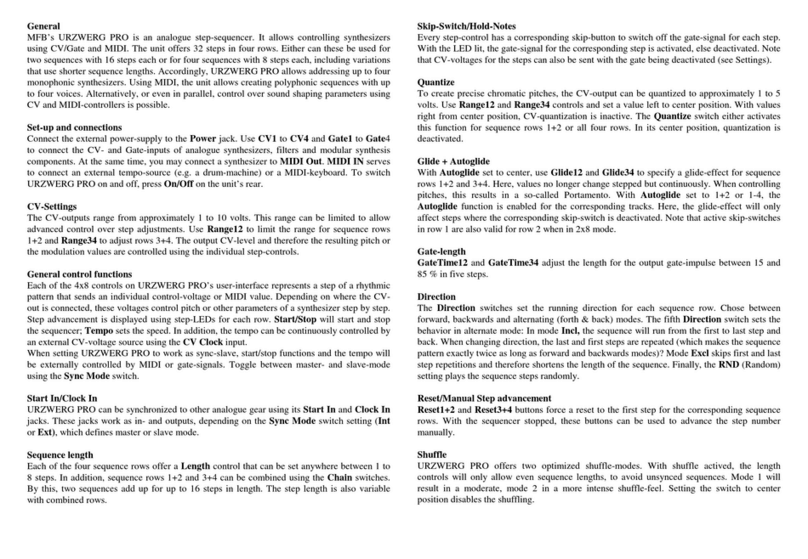 MFB MFB-URZWERG PRO User manual