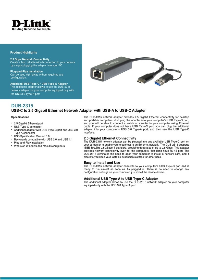 D-Link DUB-2315 User manual D-Link DUB-2315 User manual