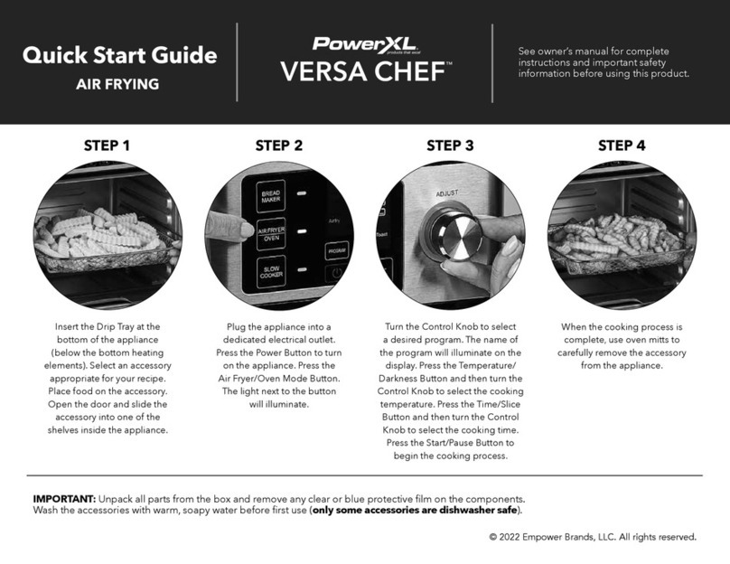 Empower PowerXL VERSA CHEF quick start guide