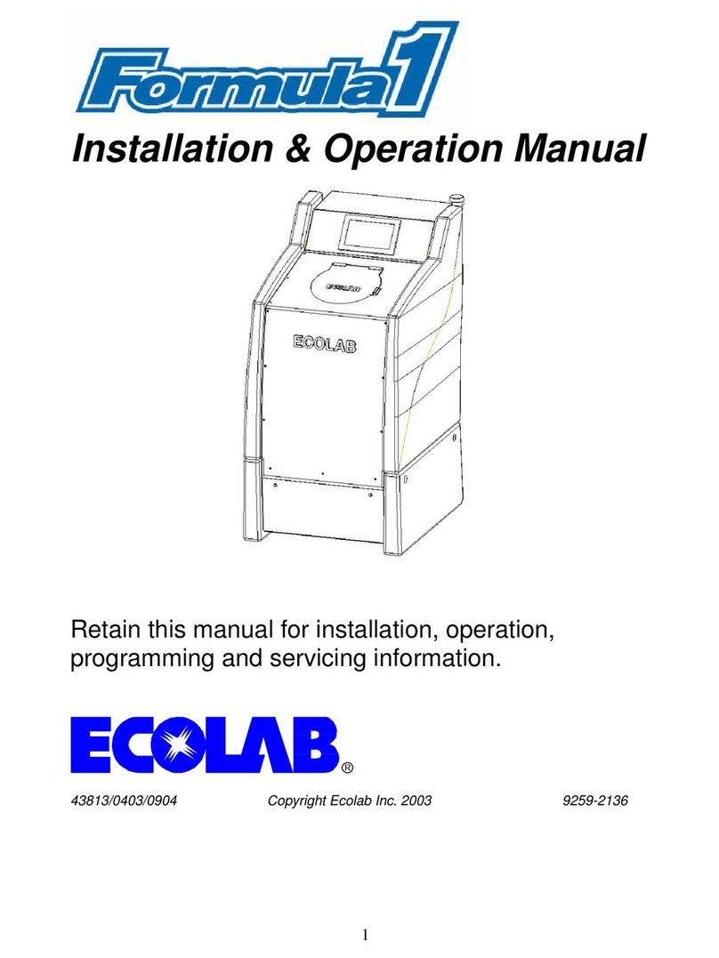 Ecolab Formula1 Installation & operation manual