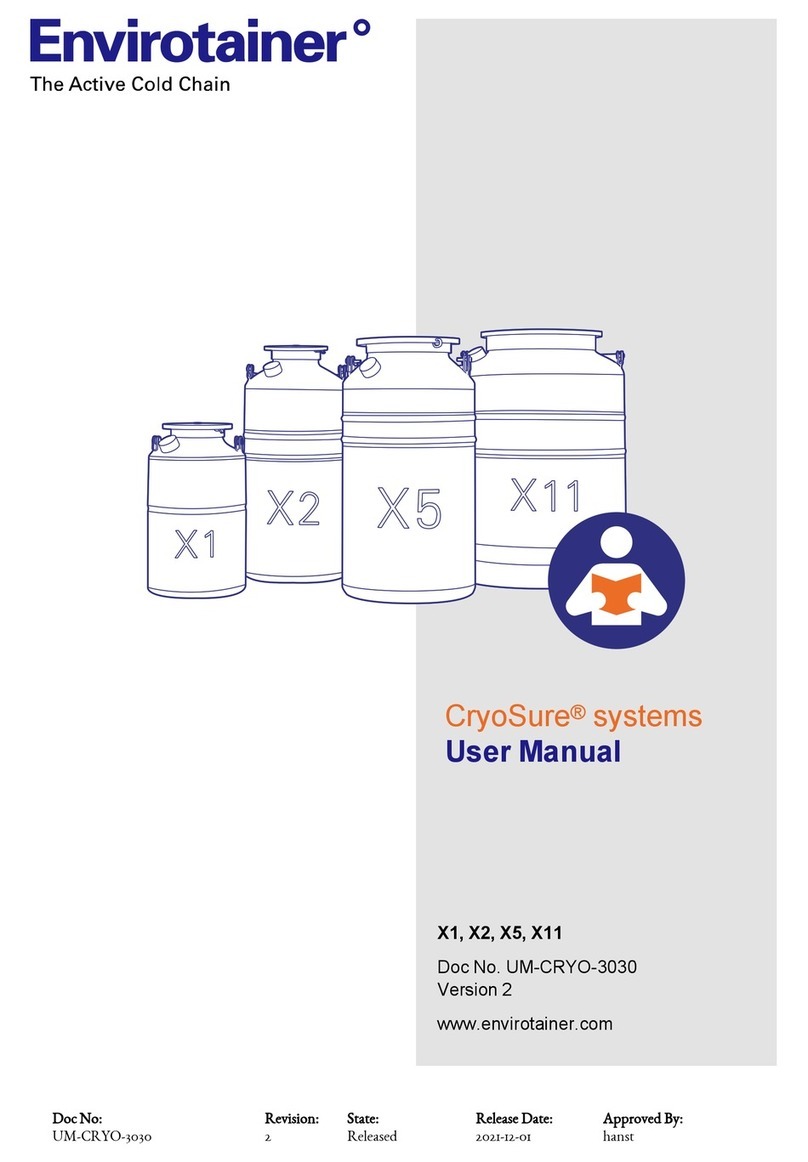 Envirotainer CryoSure X1 user manual