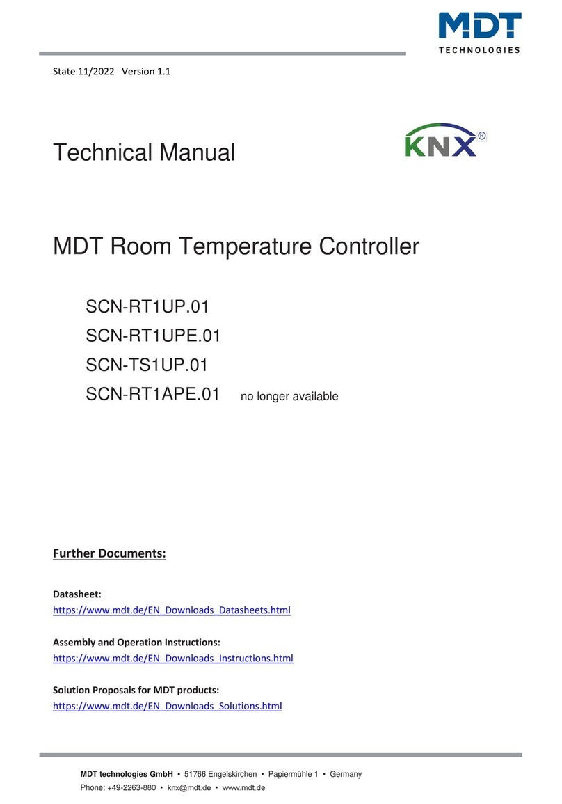 MDT KNX SCN-RT1UP.01 Technical manual