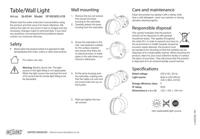 CO/Tech SP-WLW05-01B User manual