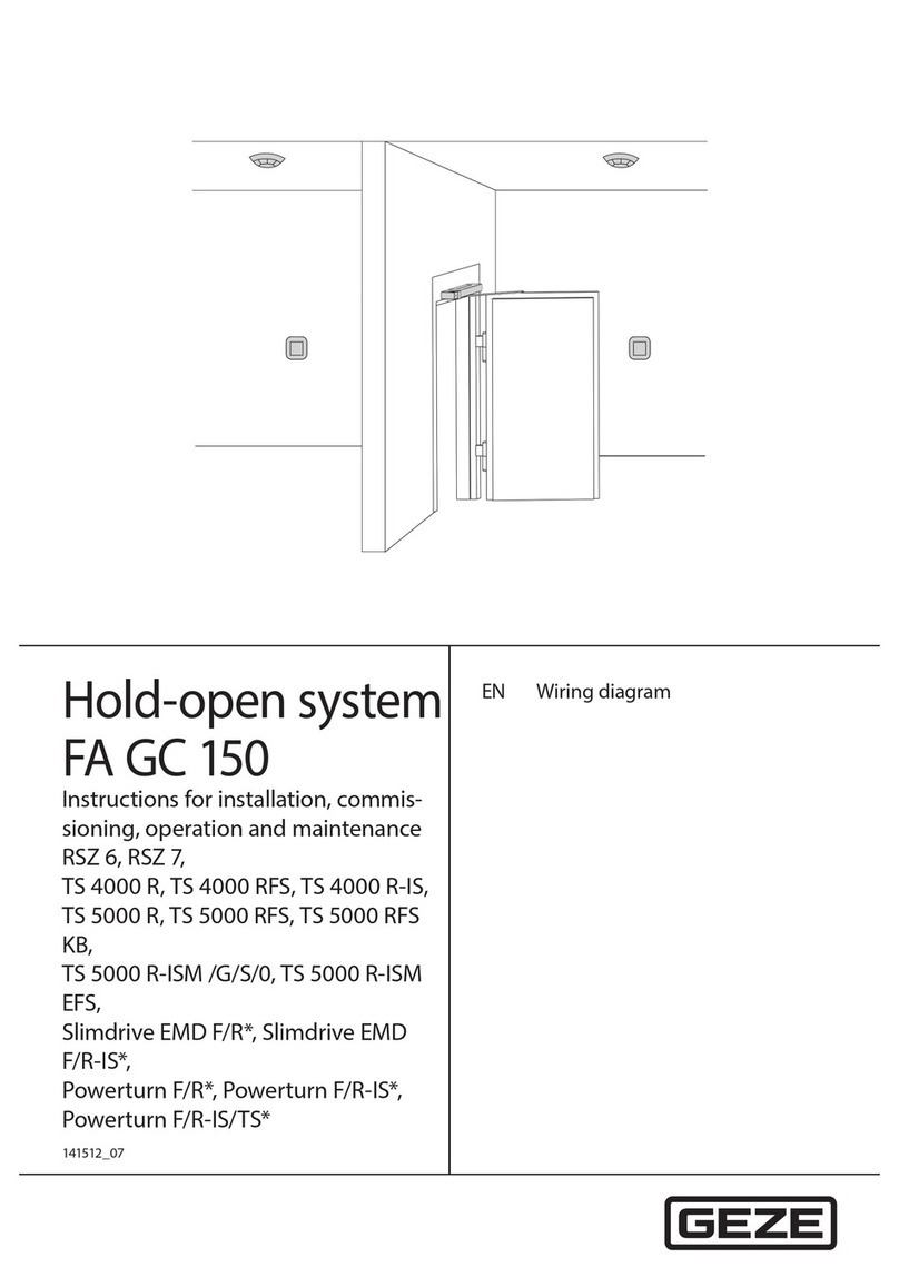 GEZE FA GC 150 Instructions for installation