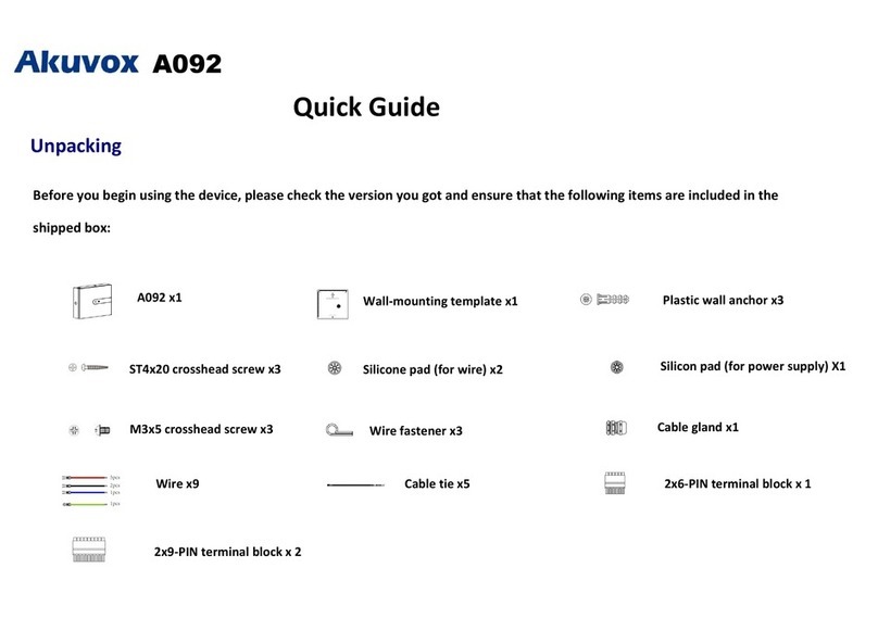 Akuvox A092 Series User manual