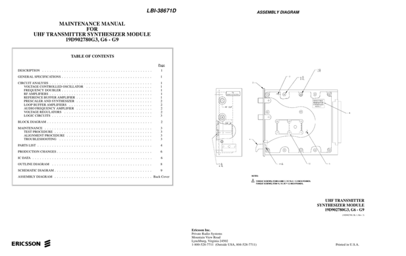 Ericsson 9D902780G3 User manual