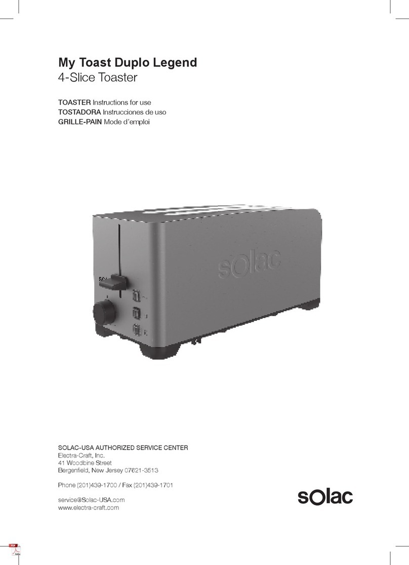 SOLAC My Toast Duplo Legend Instructions for use