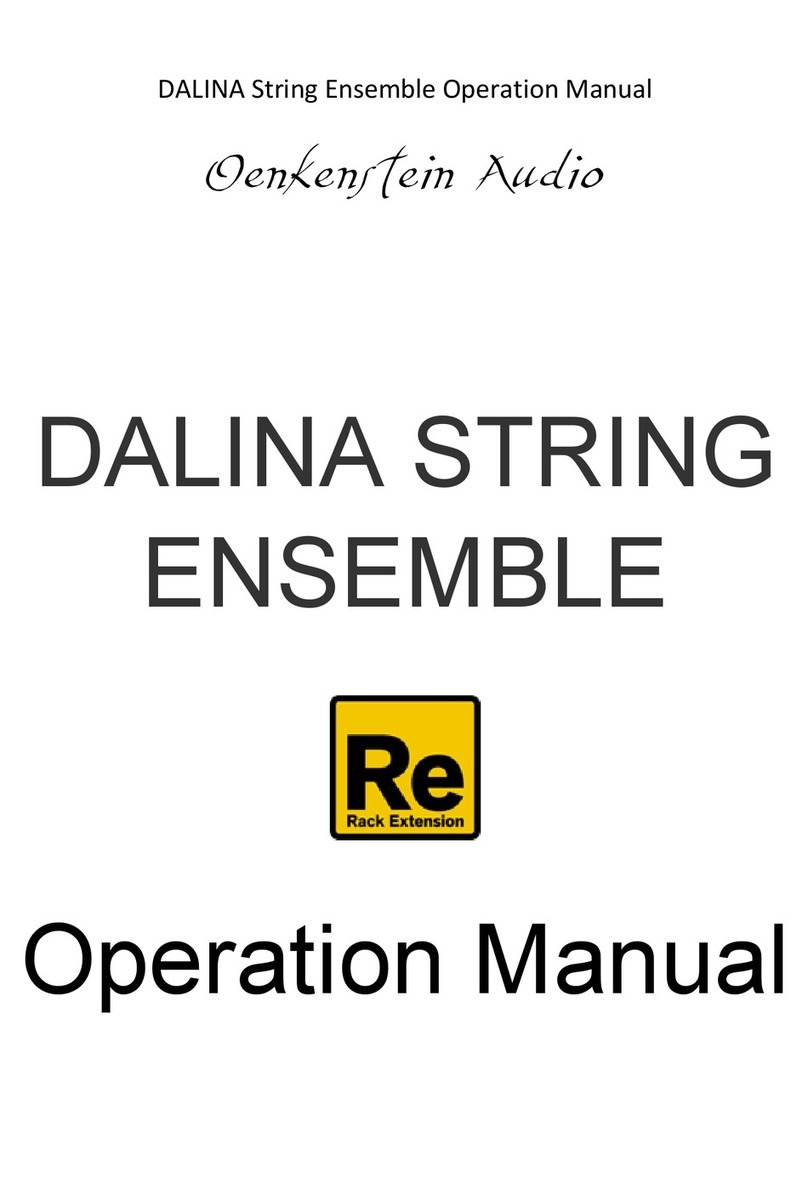 Oenkenstein Audio DALINA STRING ENSEMBLE Operation manual