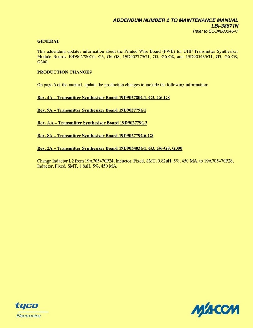 Tyco Electronics MACOM 19D902780G3 Maintenance manual