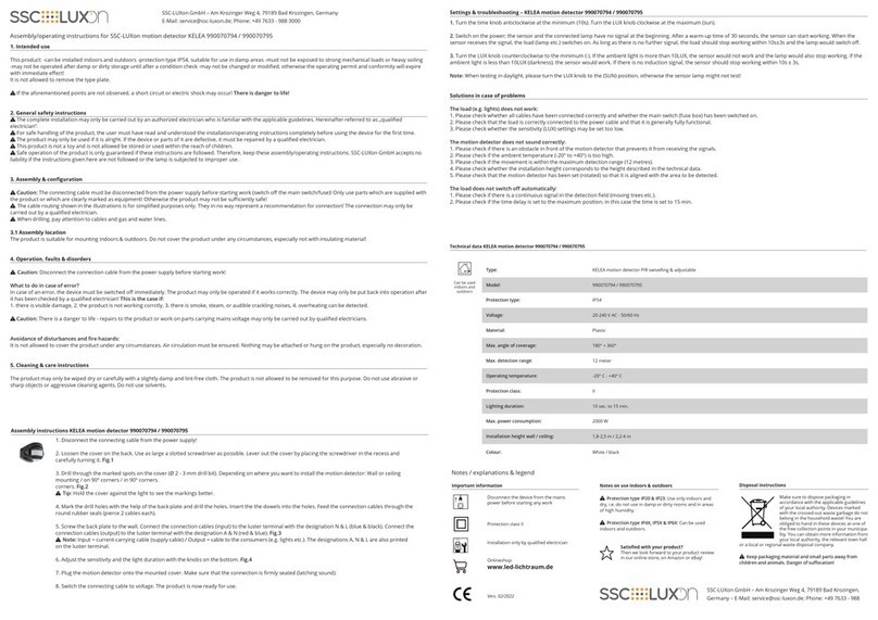 SSC KELEA 990070794 Assembly & operating instructions