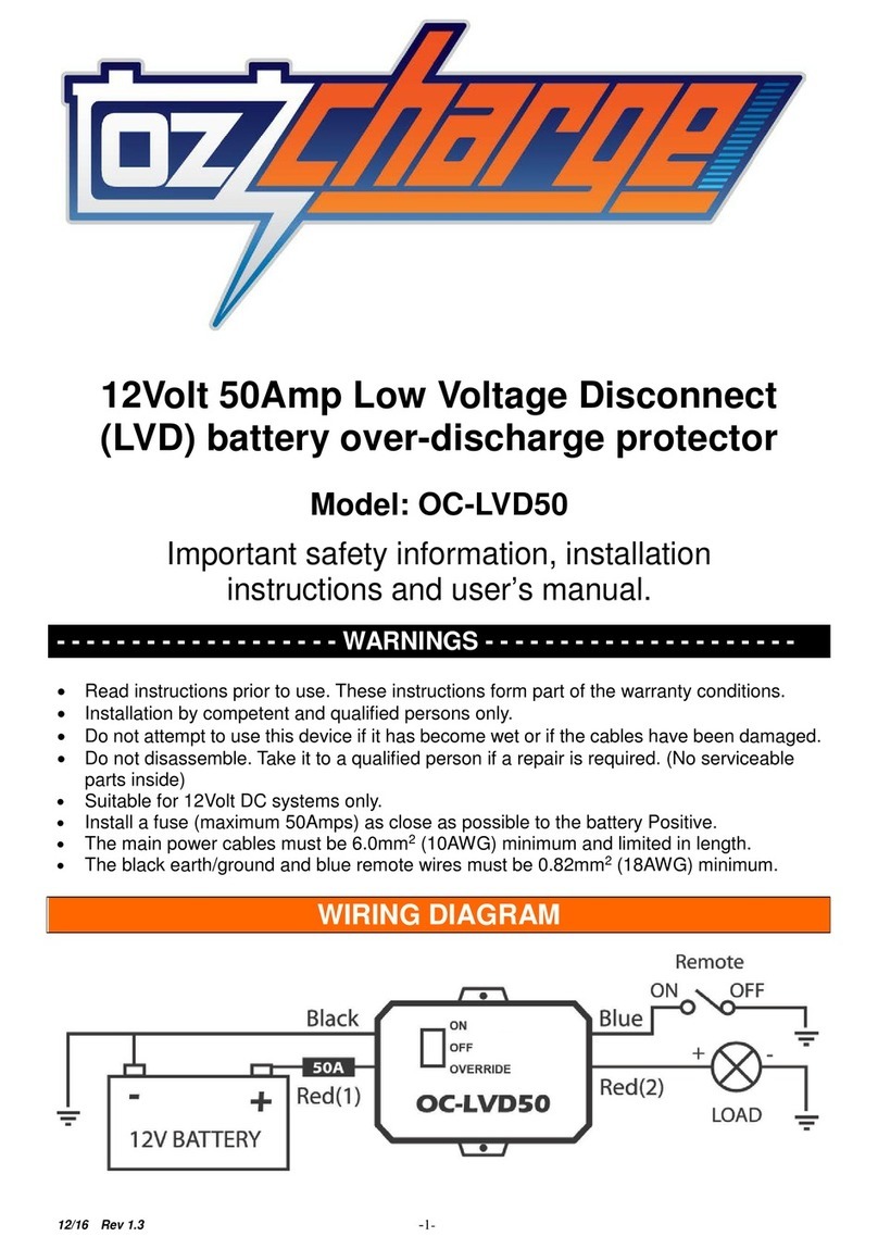 OzCharge OC-LVD50 Installation instructions and user manual