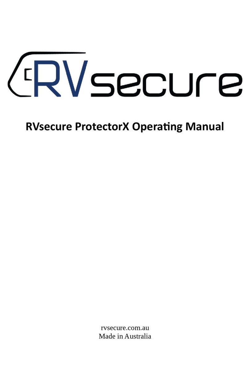 RVsecure ProtectorX operating manual