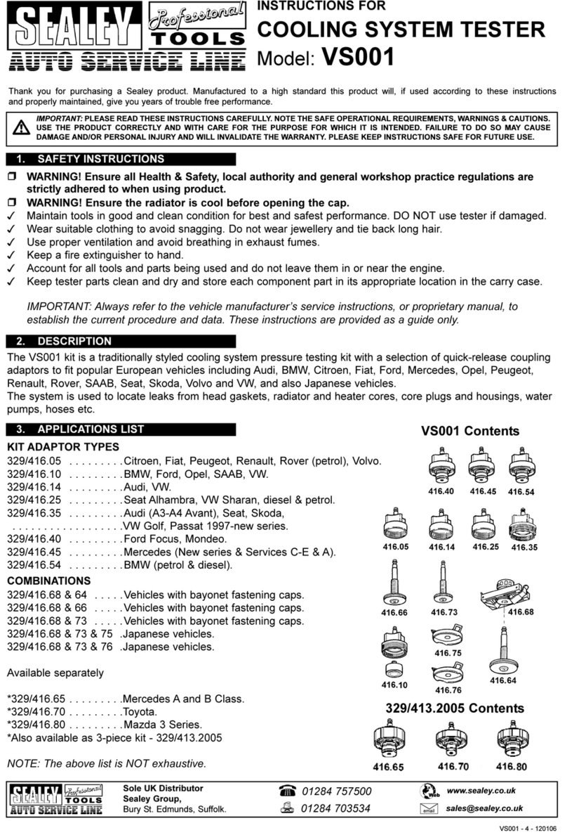 Sealey VS001 instructions