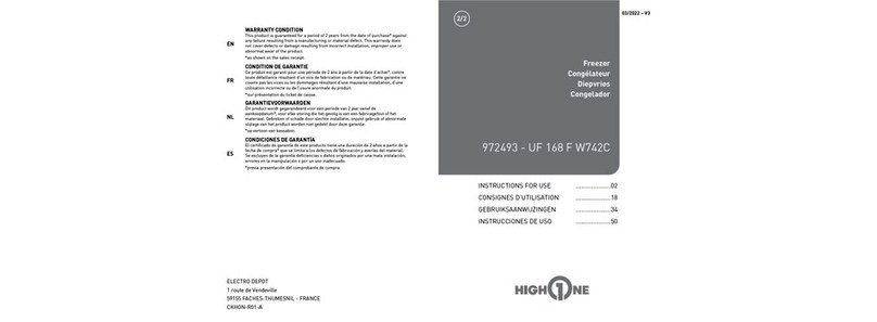 HIGH ONE UF 168 F W742C User manual
