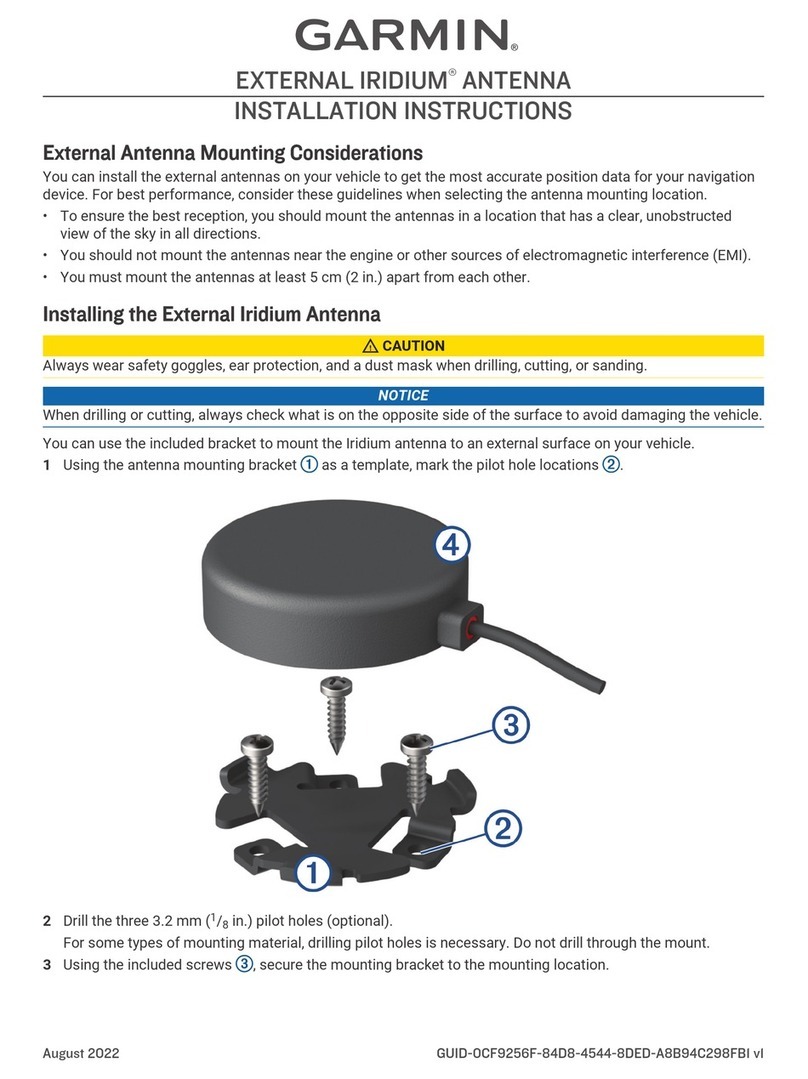 Garmin EXTERNAL IRIDIUM ANTENNA installation instructions Garmin EXTERNAL IRIDIUM ANTENNA installation instructions