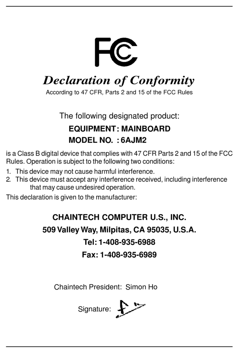 CHAINTECH 6AJM2 User manual