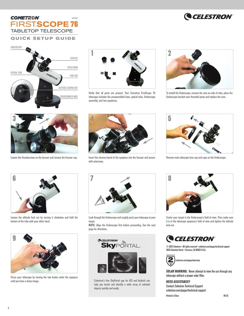 Celestron Cometron FirstScope 76 Quick setup guide
