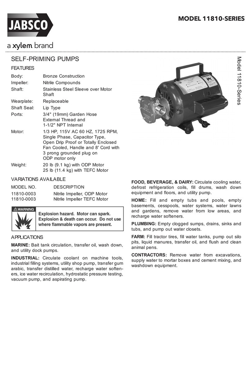 Xylem JABSCO 11810 Series manual Xylem JABSCO 11810 Series manual