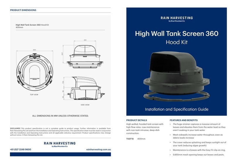 Blue Mountain TSEF18 Installation and specification guide