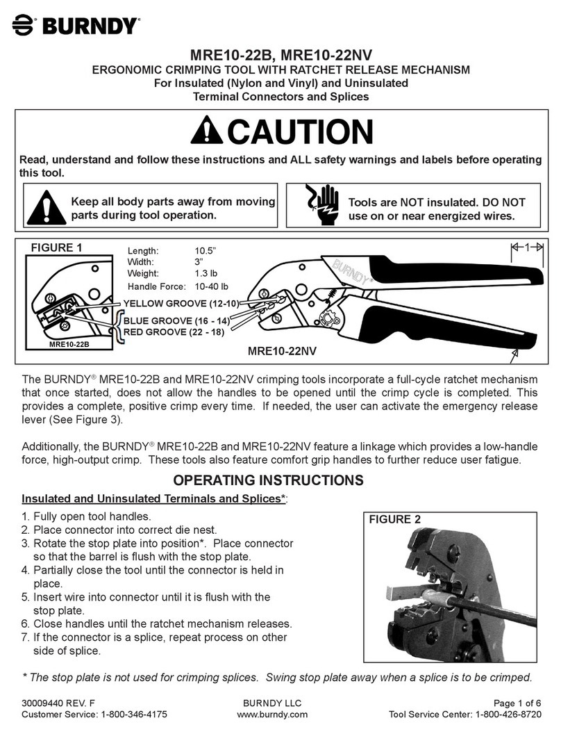 Burndy MRE10-22B User manual