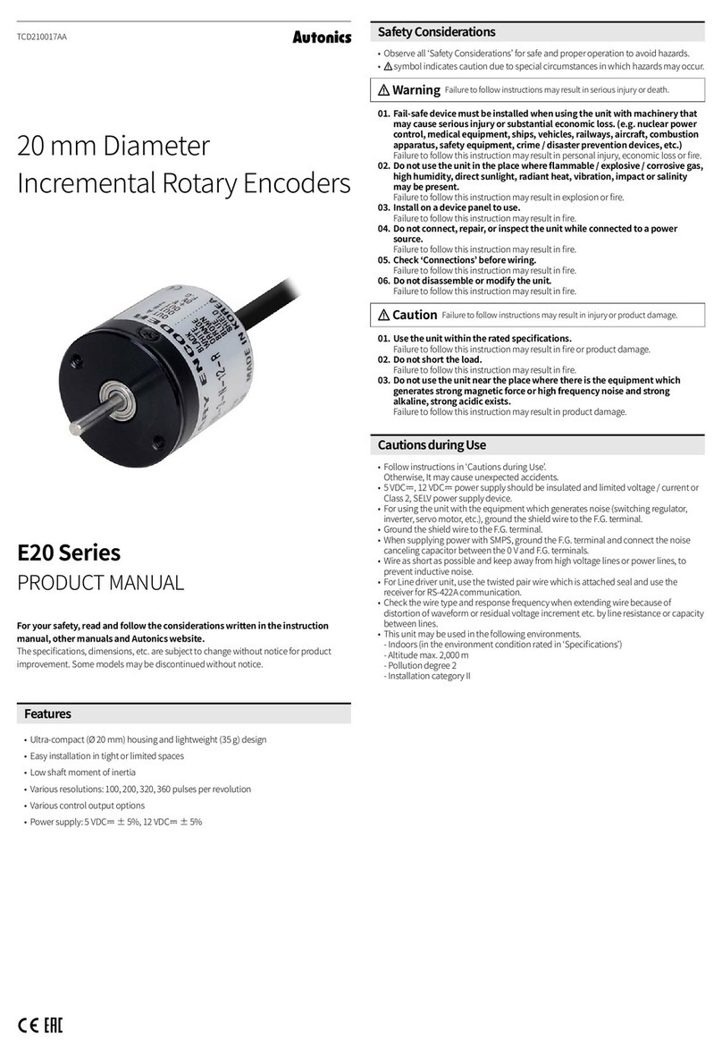 Autonics E20 Series User manual