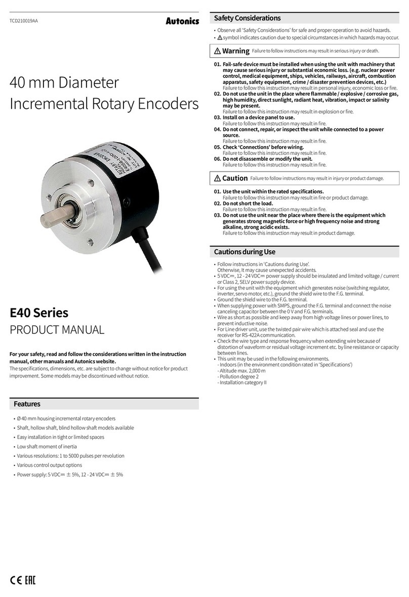 Autonics E40 Series User manual
