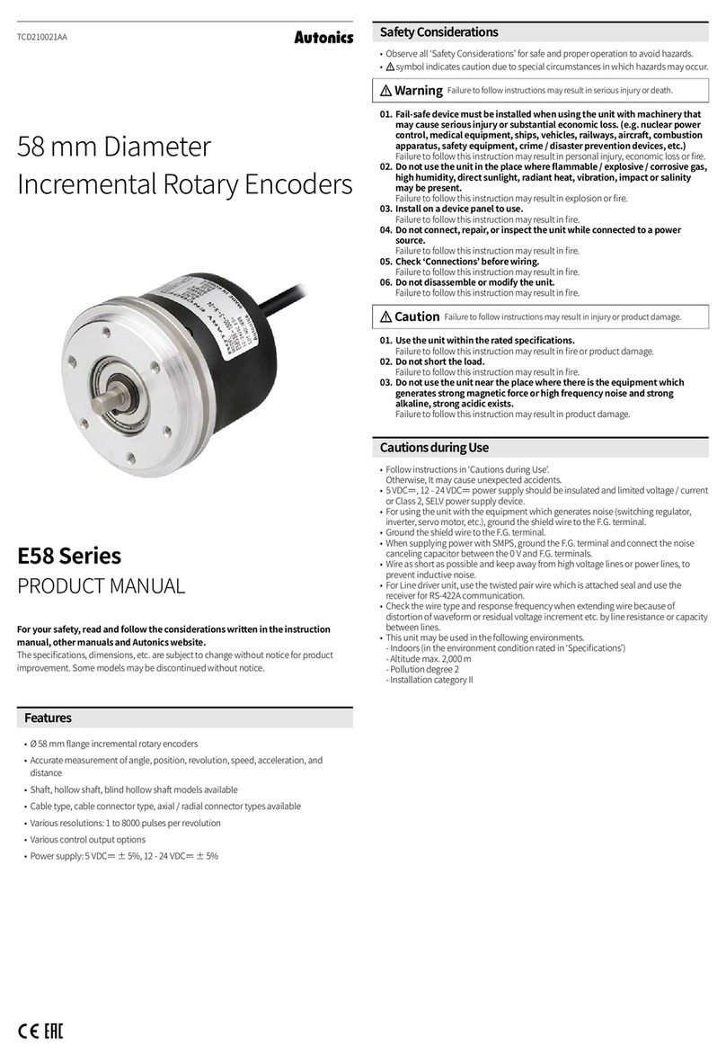 Autonics E58 Series User manual
