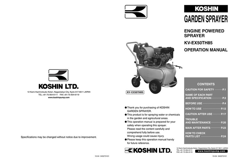 Koshin KV-EX50TH85 Operation manual