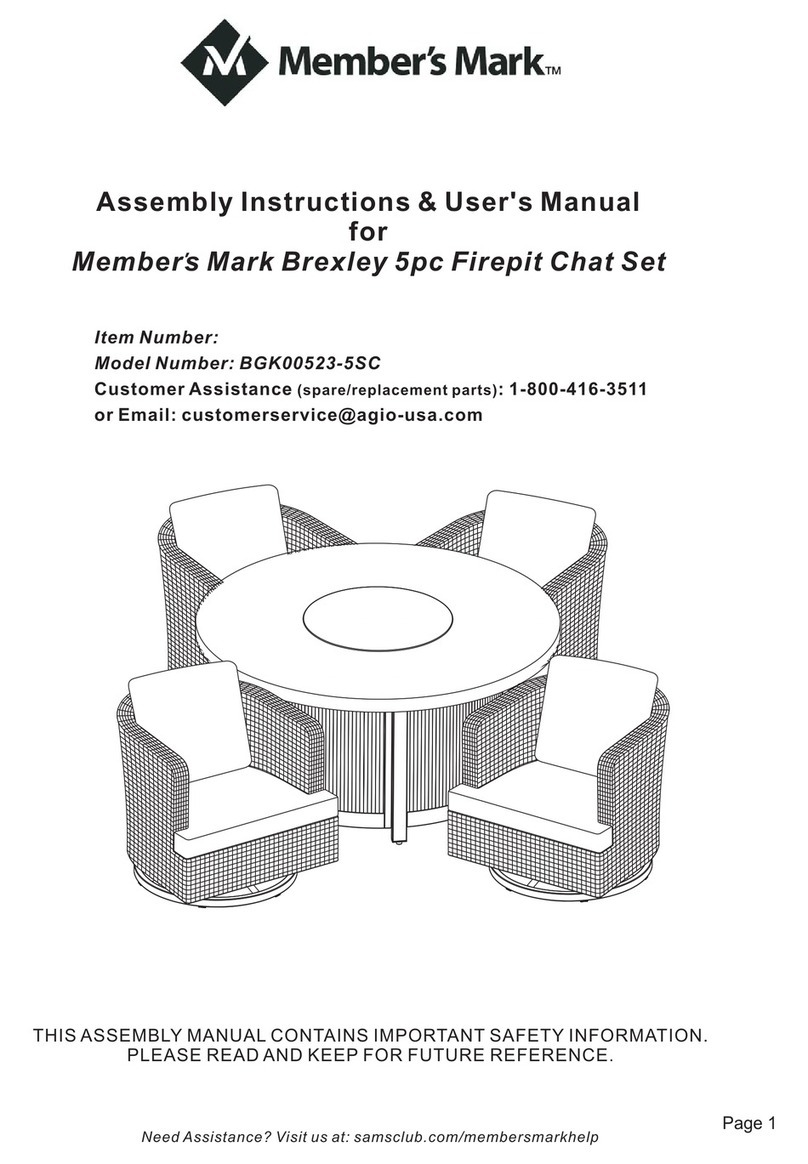 Members Mark BGK00523-5SC Owner's manual