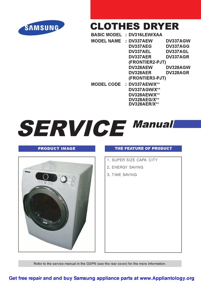 Samsung DV316LEW/XAA Service manual