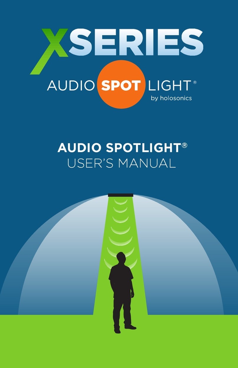 Holosonics Audio Spotlight X Series user manual