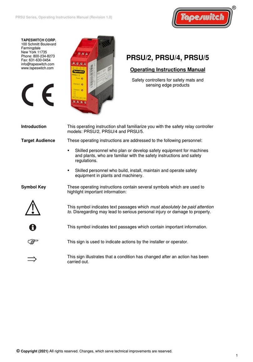 Tapeswitch PRSU/2 Operating instructions manual